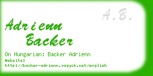 adrienn backer business card